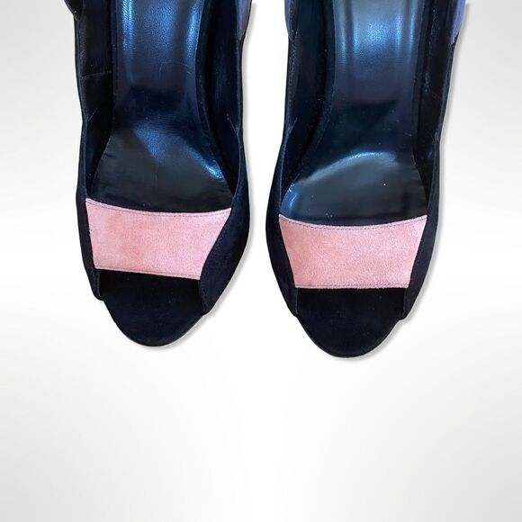 Pierre Hardy Sz 8.5 Roxy Art Deco Suede Stiletto High Heels Shoes NWOB 38.5 - Picture 5 of 10